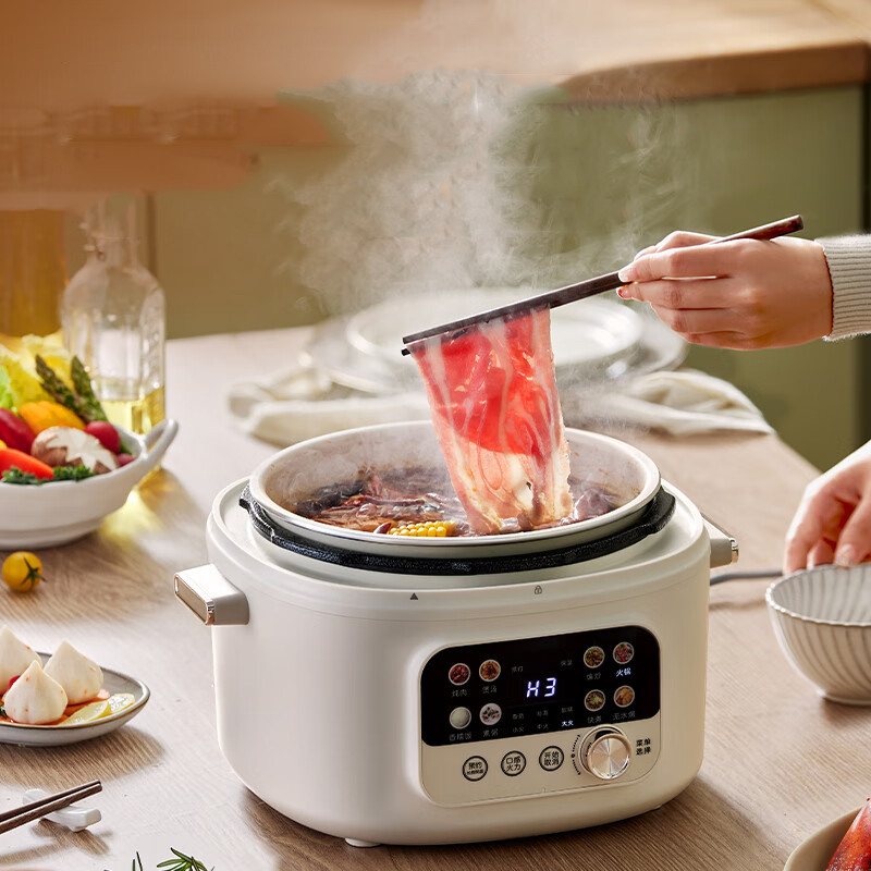 小熊(bear)电压力锅智能高压电饭锅 YLB-C40W5 4升陶瓷油大容量双胆双盖 /台高清大图