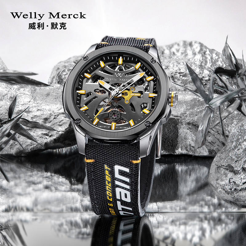 wellymerck威利默克手表男新款自动机械表品牌正品防水时尚男表风林