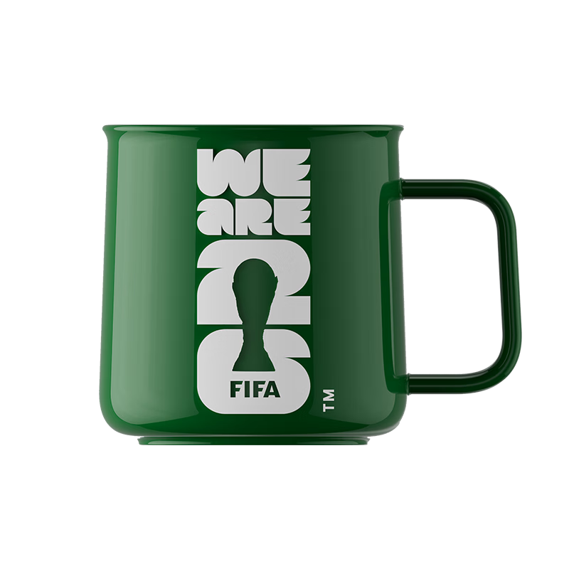 FIFA国际足联美加墨2026世界杯纪念品举办国马克杯370ml绿色正品带防伪码
