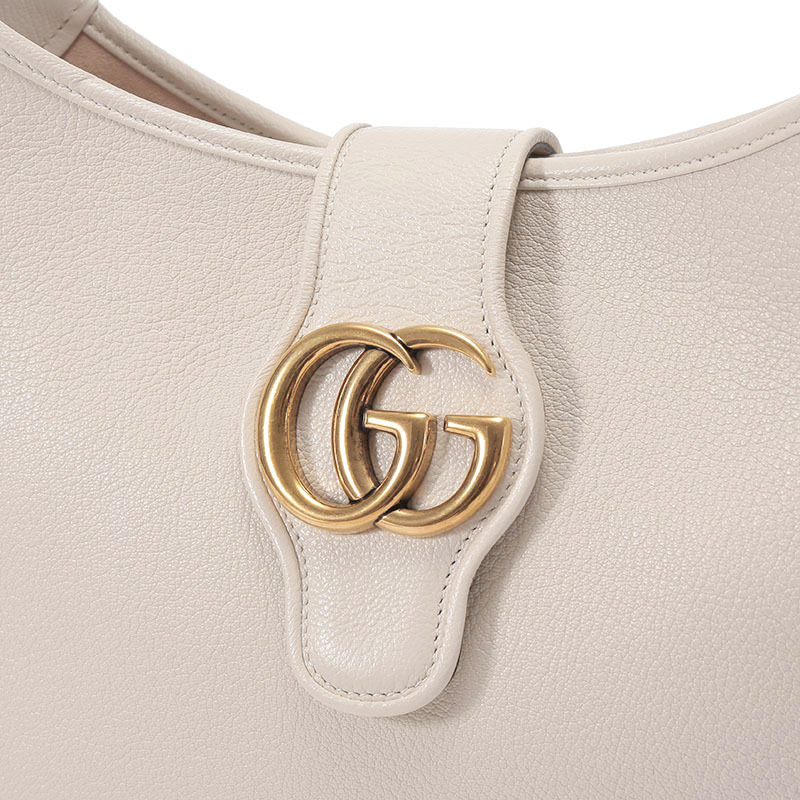 古驰gucci女士aphrodite系列皮革手提单肩斜挎包腋下包新月包中号