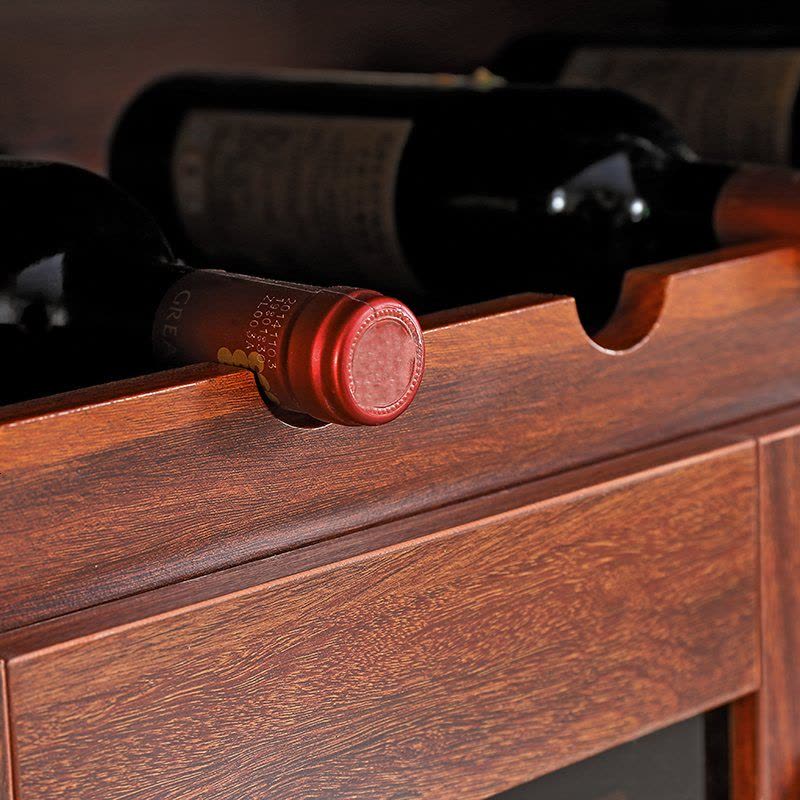 中式实木餐边柜现代简约大容量餐厅酒柜茶水柜客厅收纳柜厨房碗柜图片