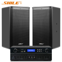 狮乐（SHILE）专业10英寸会议培训室功放音响组合OK555C+BX110_598