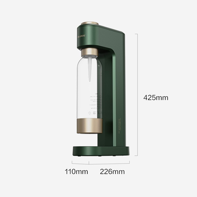 格力(GREE)气泡水机 碳酸饮料打气机 加气机 自动泄压 无需通电 台式便携两用汽水机 GQZ01-T 松杉绿色