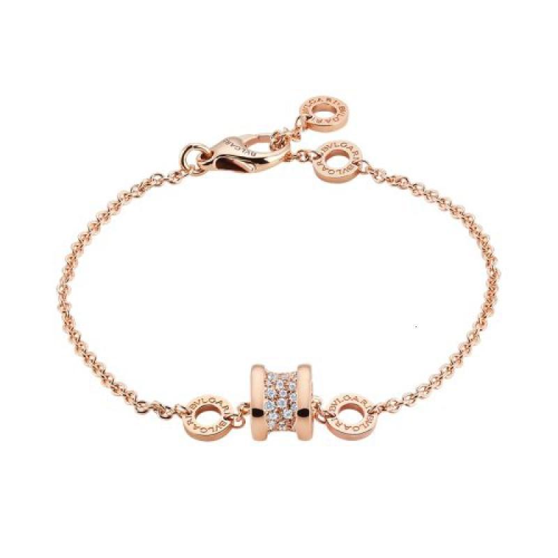 bvlgari/宝格丽 b.zero1系列18k金镶满钻 小号小蛮腰名媛手链 350896