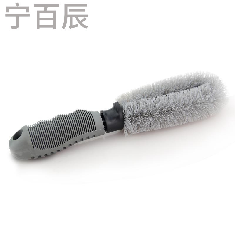 汽车轮胎刷子轮毂洗车刷钢圈刷脚垫刷弧形轮胎蜡刷清洁刷洗车工具_QCa17