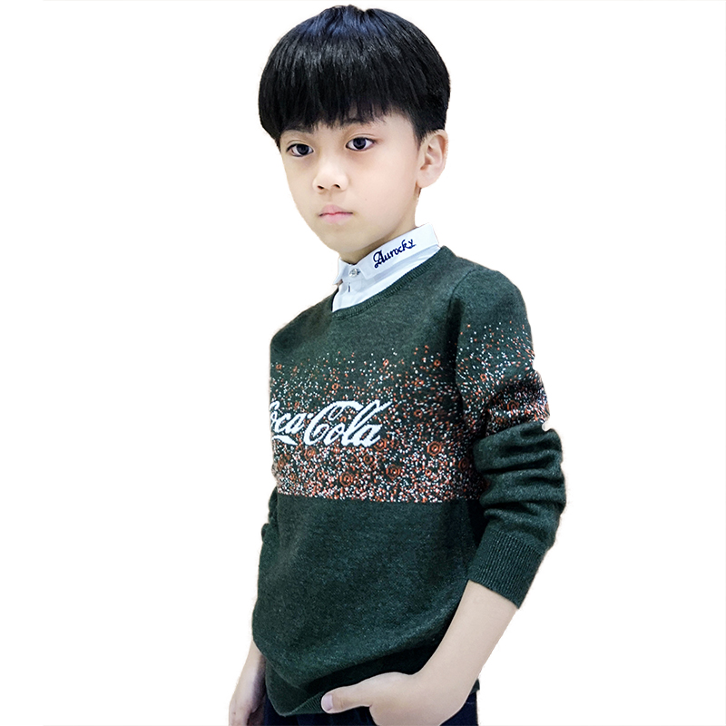 男童装春秋冬假两件毛织上衣 适合5-12岁小孩子中大童秋冬季学生上衣