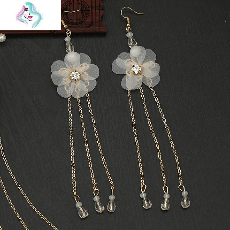 汉服头饰发夹古风少女发饰超仙气女全套配饰流苏步古装你那么美金色