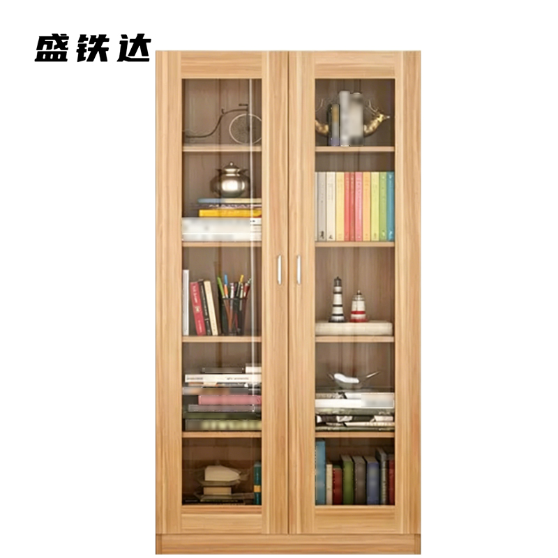 盛铁达 通门玻璃书柜 800*320*1800mm STD-XTSG02 个