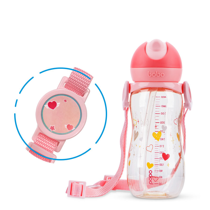 boboIBB1891-B绚彩便携吸管小金壶蓝色400mL