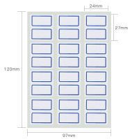 齐心 C6501 自粘性标贴 12张 12枚 24*27mm 白
