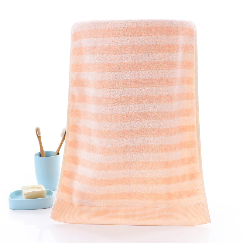 橘色 34x75cm 4条竹炭竹纤维毛巾洗脸家用竹碳擦大洗澡竹签维面巾吸水不掉毛软