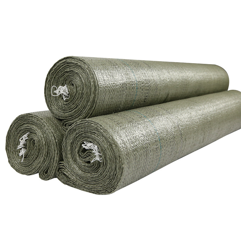 塑料编织袋蛇皮快递物流打包袋 100X150cm/48g/灰绿色加厚款 10条装高清大图