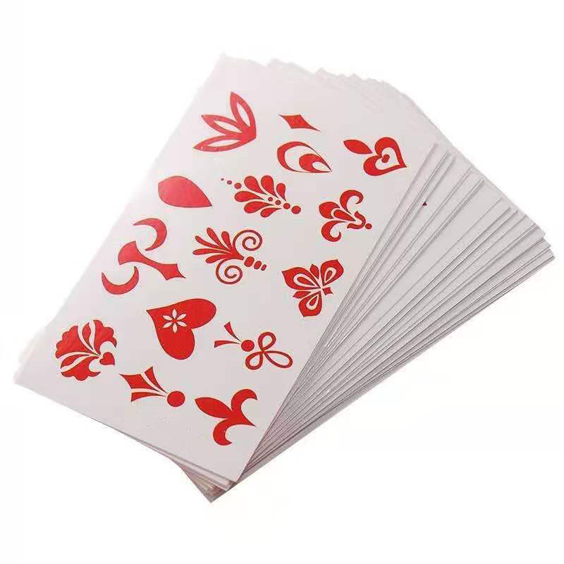 儿童眉心贴花贴汉服古装额头印花演出写真花钿宝宝额贴防水纹身贴