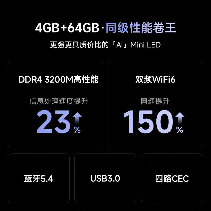 Vidda X65 Ultra 海信电视 65英寸 1024分区Mini LED 智能液晶电视 65V7N-Ultra