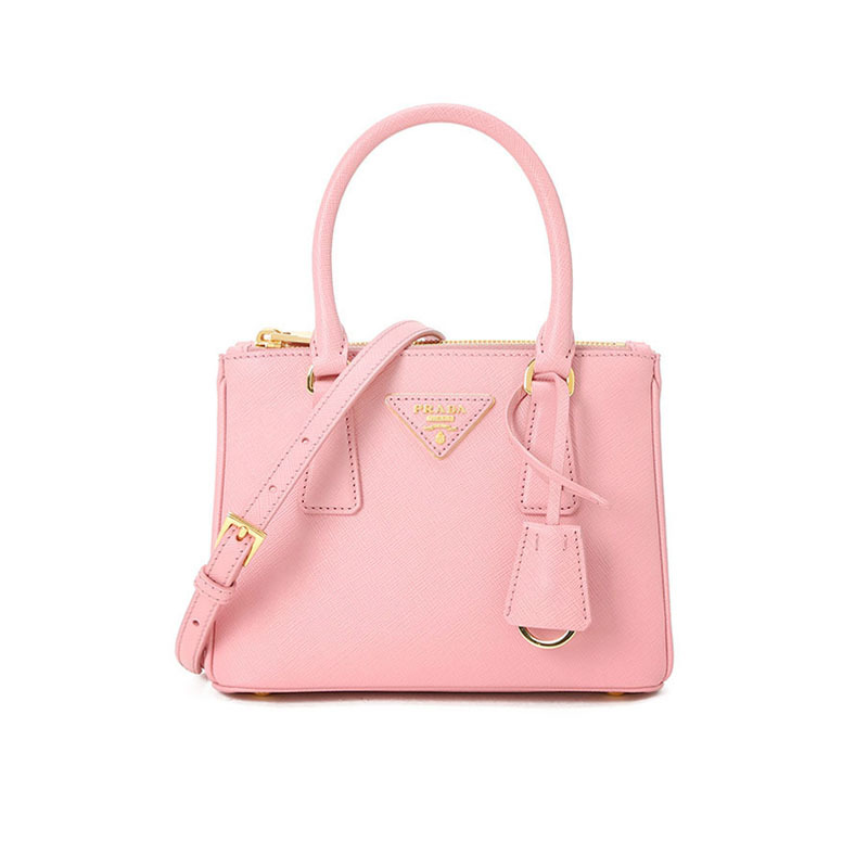 预订 PRADA 普拉达 Galleria 通勤手拎小号 单肩包 手提包 三角LOGO标十字纹皮1BA906