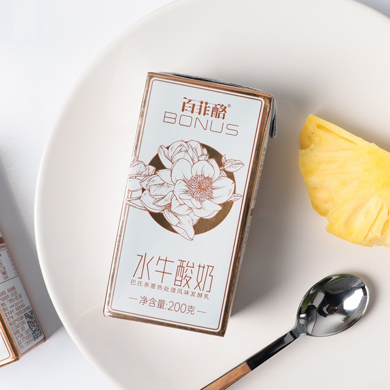 百菲酪 水牛酸奶 常温风味酸牛奶 200g*10盒/箱