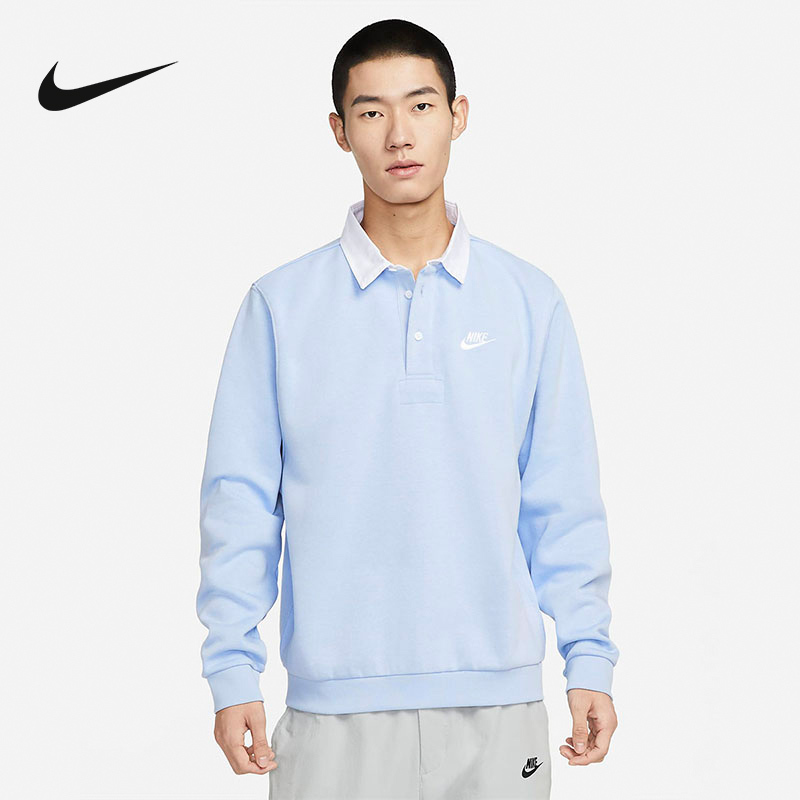 nike耐克长袖polo衫男子长袖运动休闲加绒翻领保暖上衣dx0538479视频