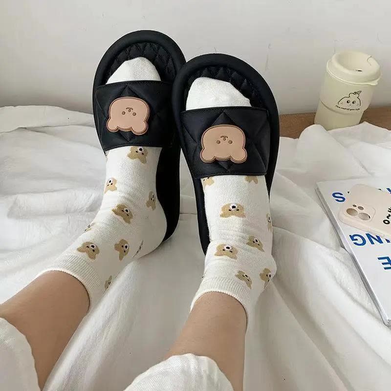 拖鞋女夏季2022ins韩版时尚百搭潮流可爱卡通外穿拖鞋女学生防滑洗澡凉拖女鞋室内拖鞋图片