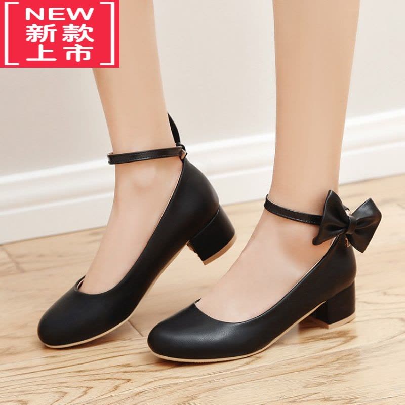 可莉允女童礼服鞋中大童公主鞋白色儿童皮鞋小女孩学生表演出黑色高跟鞋运动休闲鞋图片