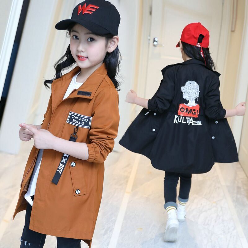 女童外套春秋12大童女装春装13岁小女孩衣服儿童秋装学生装风衣15视频