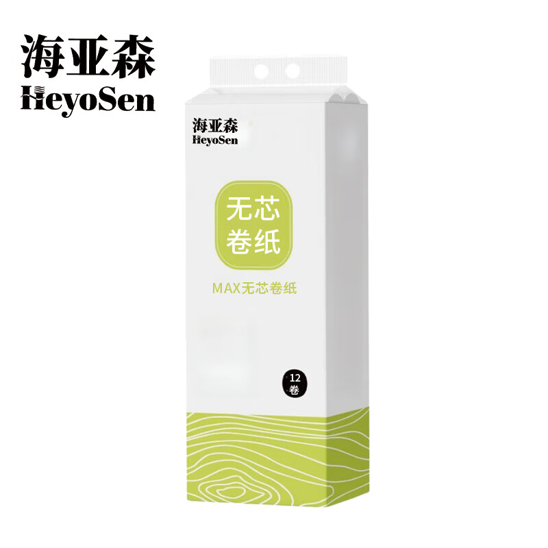 海亚森 M3004 MAX无芯卷纸 80g/卷 12卷/提(计价单位:提) 白色高清大图