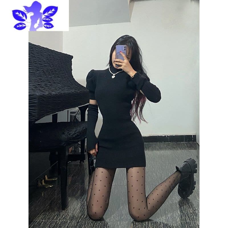 Ideamini小团家!幂式穿搭春季波点黑丝连裤袜超薄圆点性感丝袜高个子加长图片
