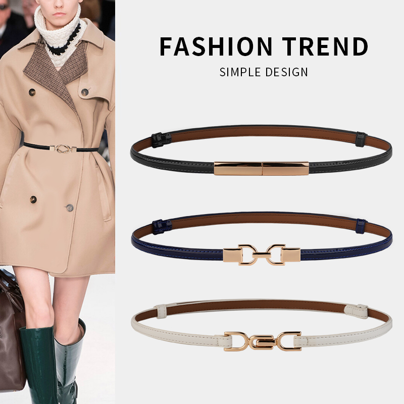 啄木鸟皮带女细腰带真皮时尚装饰腰封皮带配连衣裙子收腰女士腰带高清大图