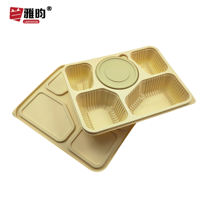 兰雅昀 一次性五格餐盒 200个 箱高清大图