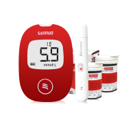 三诺(SANNUO)安稳加血糖试纸测试仪家用医用全自动精准测血糖的仪器糖尿病检测血糖仪带50试条套装老人和孕妇都能用