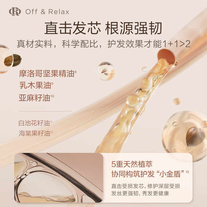 OffRelax护发精油50ml保湿亮泽柔顺改善毛躁修护受损精华油高清大图