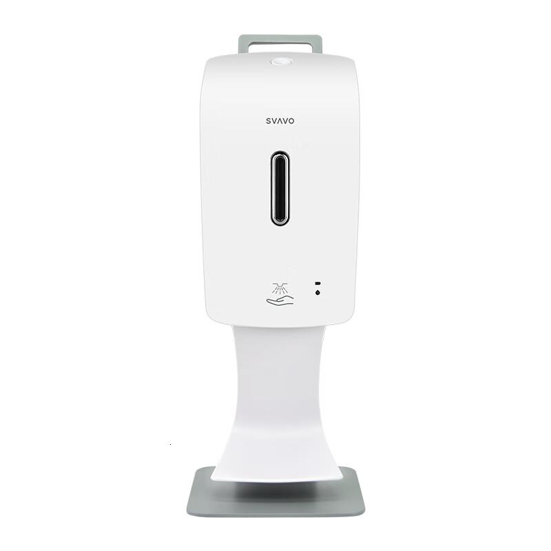 瑞沃(SVAVO)自动喷雾消毒器 自动免洗手部消毒器 壁挂式智能感应皂液器1200ML 带托盘+台面支架单位:个高清大图