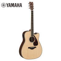 YAMAHA雅马哈FG830吉他fs830单板民谣木吉他电箱吉他初学进阶40/41英寸 电箱-FGX830C-原木色-41寸