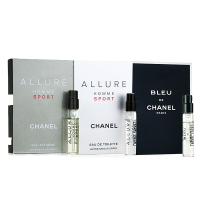 香奈儿（Chanel） 男士香水蔚蓝+魅力运动+极限运动 3只装2ML*3