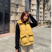 追记 2020棉服女轻薄宽松无袖背心马夹外套网红直播