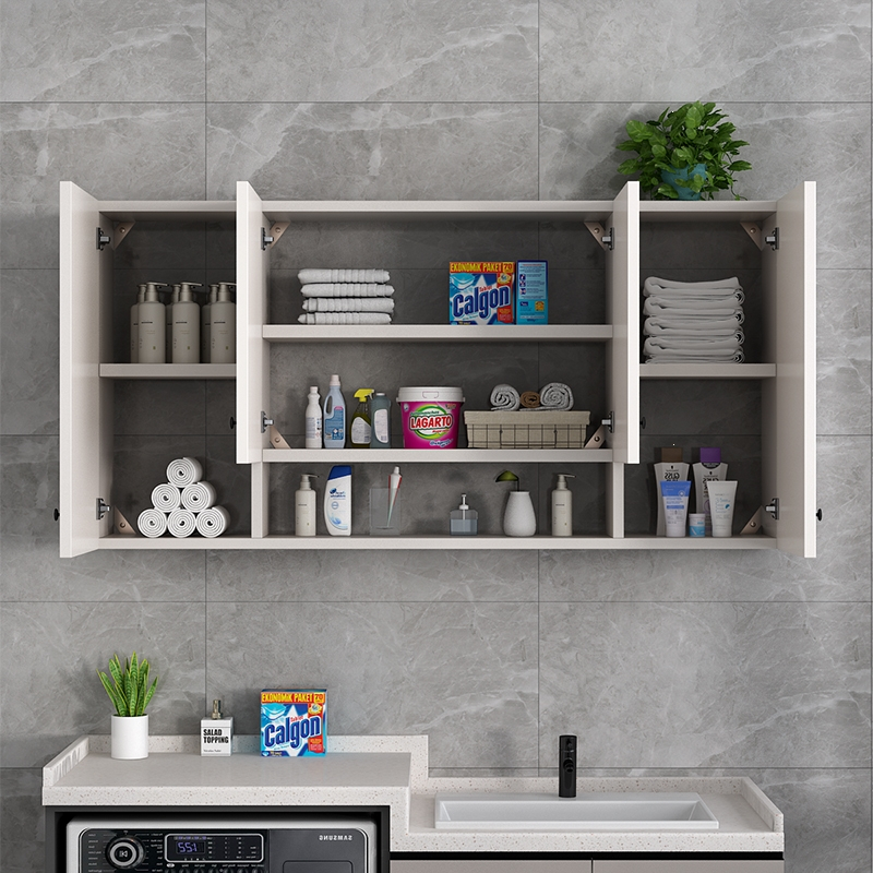 闪电客铝合金厨房吊柜墙壁柜阳台挂墙式太空铝卫生间浴室储物柜全铝