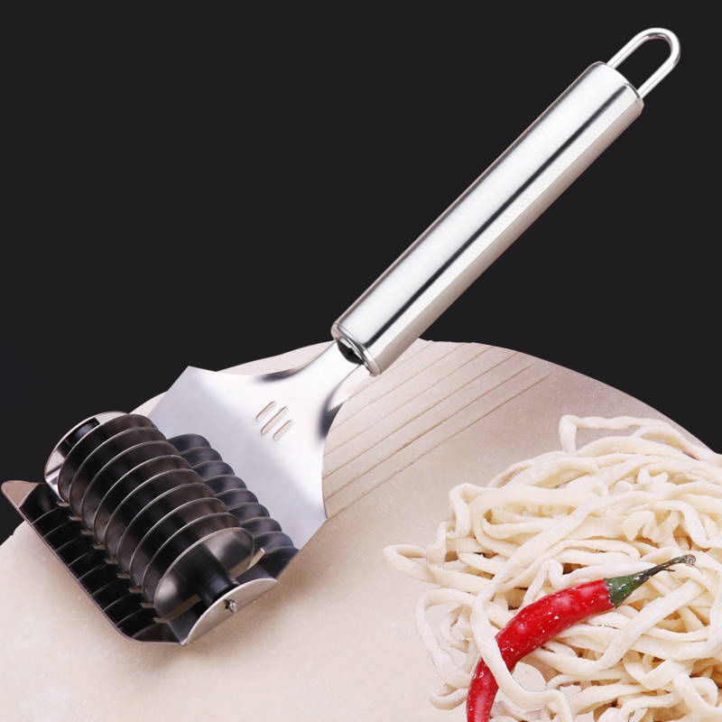 不锈钢滚动切面条神器手动面条机切面条模具家用面条机凉皮面条刀