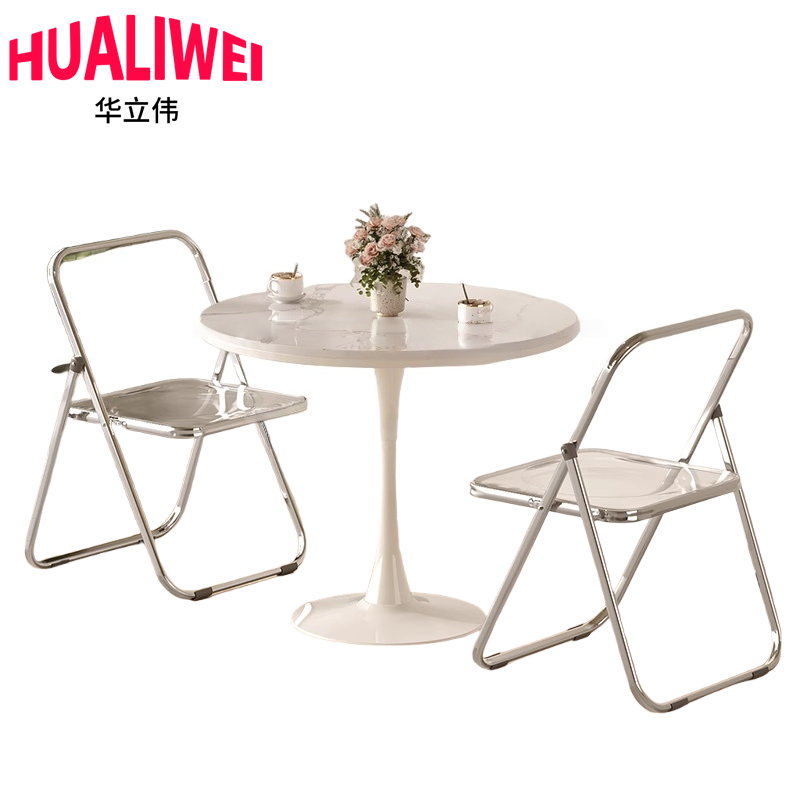 华立伟 岩板桌椅0.6m套