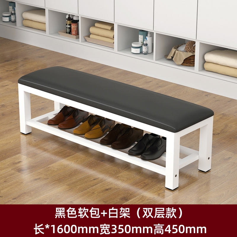 锦北 软包长条凳换鞋凳健身房休息凳浴室凳洗澡凳床尾凳 1.2米双层高清大图
