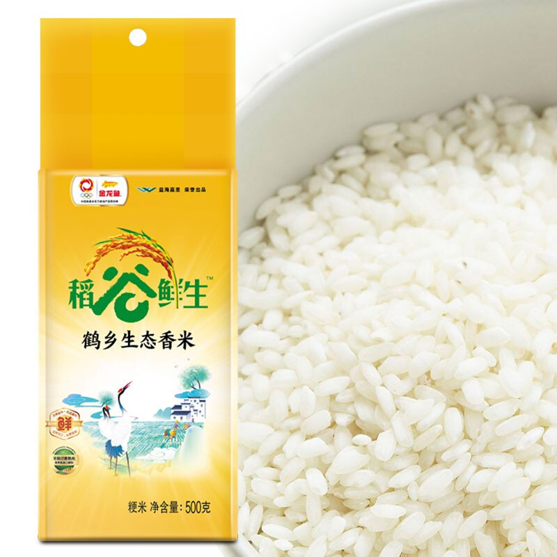 金龙鱼 稻谷鲜生 鹤乡生态香米 500G 大米 500g
