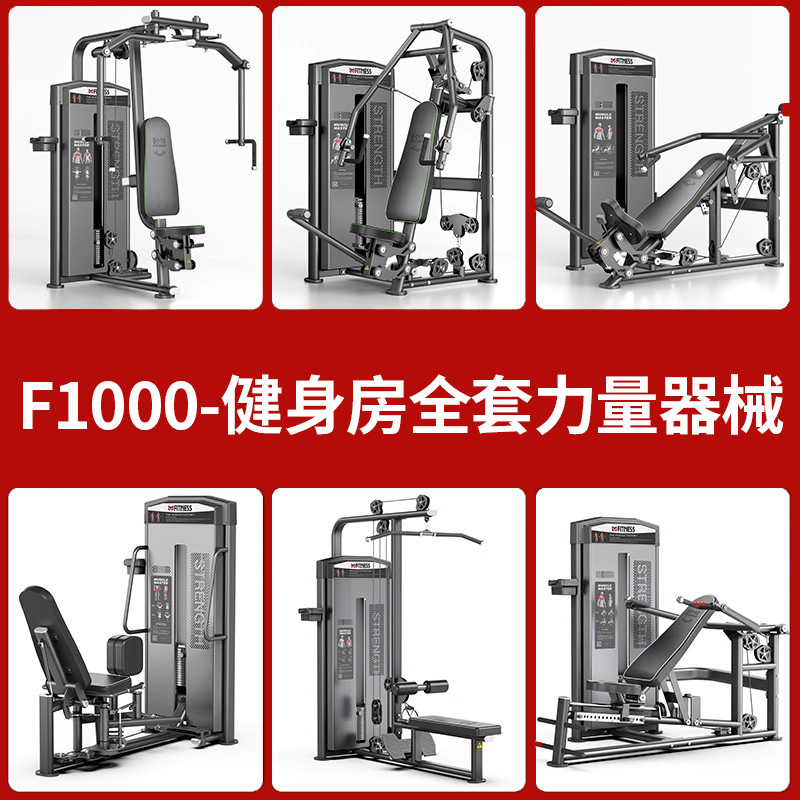 亿迈商用必确力量器械坐式推胸器仰卧举肩高低拉背健身房器材-F1002反飞鸟高清大图