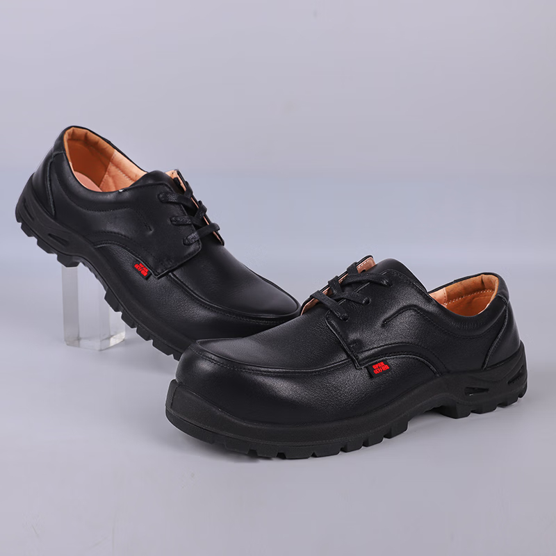 盾王(DUNWANG)商务休闲男士皮鞋真皮工作鞋绝缘电工鞋柔软耐磨行政办公透气舒适 男款 6KV绝缘+防砸8555-3高清大图