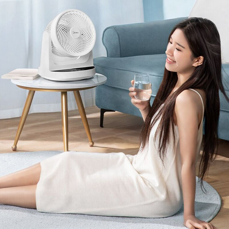 美的(Midea)空气循环扇FGA20WD 家用电风扇台式卧室桌面转页扇小风扇摇头远程遥控预约定时大风量对流台扇循环送风
