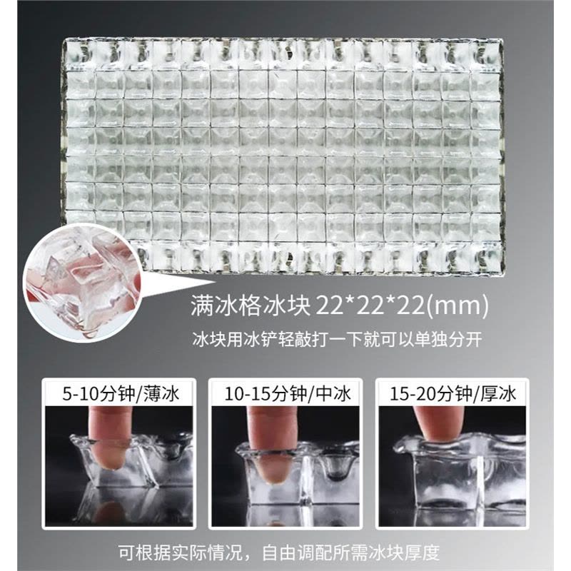 纳丽雅制冰机大型商用奶茶店方冰机全自动桶装水小型冰块制作机器_32格-40公斤-小型饮料店推荐_接入自来水图片