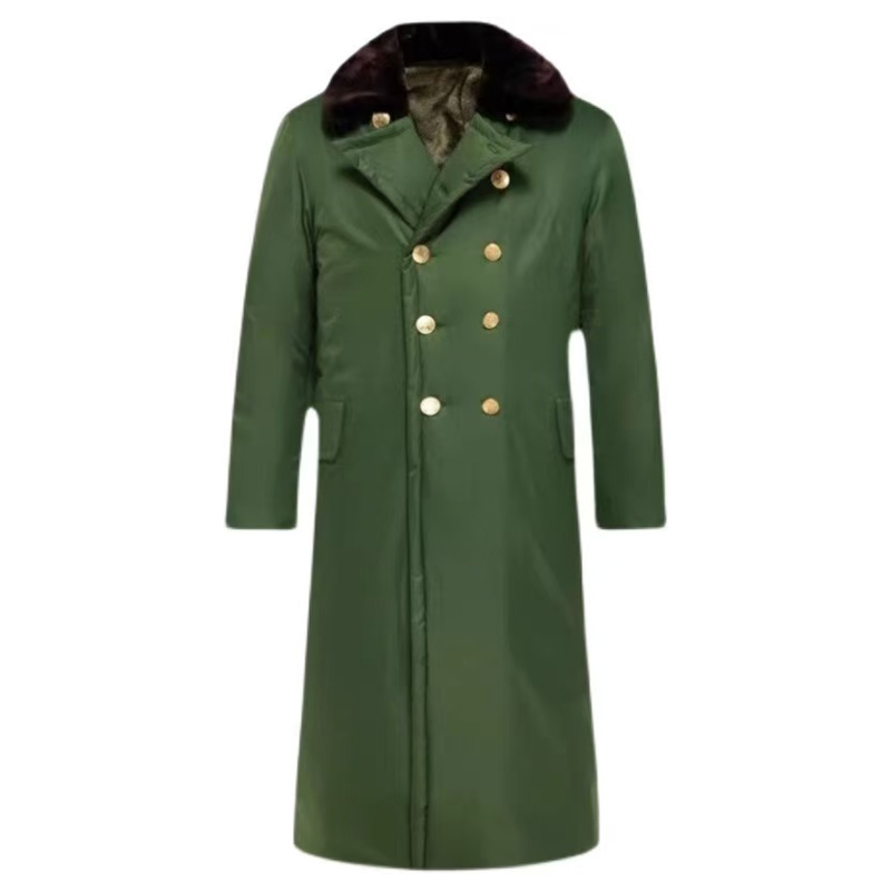 邦能之星棉大衣军绿色长款保暖内里加绒加厚救灾防寒服老式棉大衣劳保棉服N59272高清大图