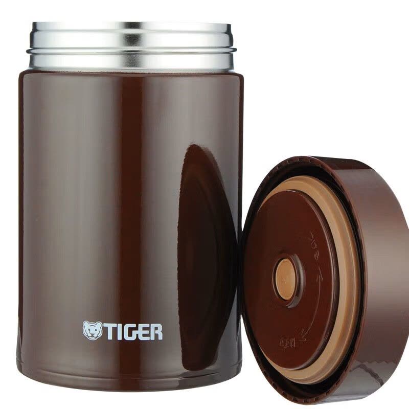 虎牌(TIGER) 保温杯 多功能真空焖烧杯 不锈钢保温汤杯 七夕礼物 MCH-A75C 750ML 白/棕图片