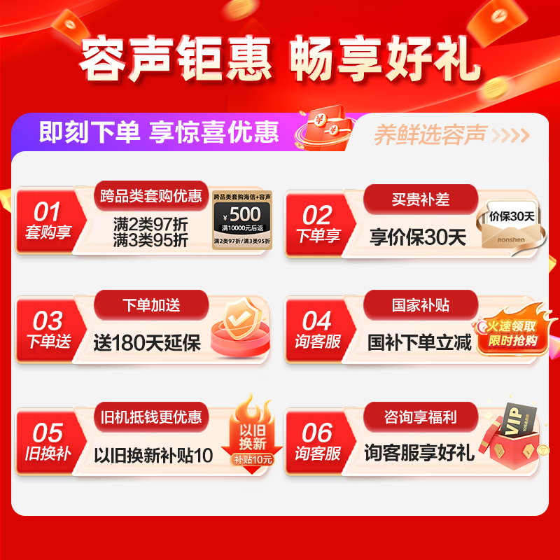 容声(Ronshen)100升顶开门小型冰柜 一级能效 母婴家用冷藏冷冻转换节能单温 (白)BD/BC-100MB