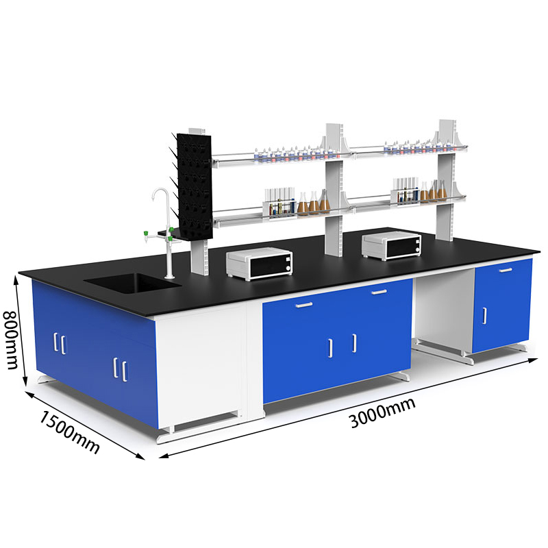 烁恒实验桌钢木3m台高清大图