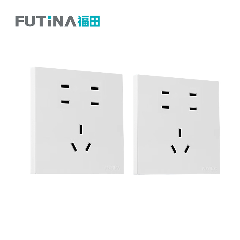 福田 插座 大面板家用墙壁插座面板 7孔10A 单位:个高清大图