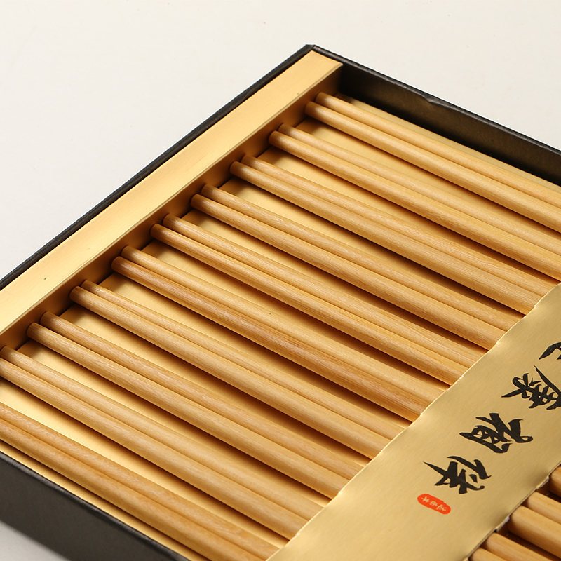达乐丰 木质10双装抗菌黄檀木筷礼品筷套装 送礼家用筷子原木色实木筷 一次性使用(否)高清大图