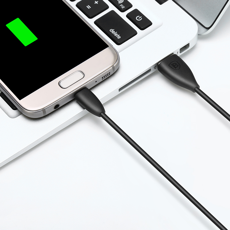 倍思(Baseus)安卓数据线 MICRO USB 2. 0快充 华为 三星 小米 OPPO 魅族电源线等 1m 白色